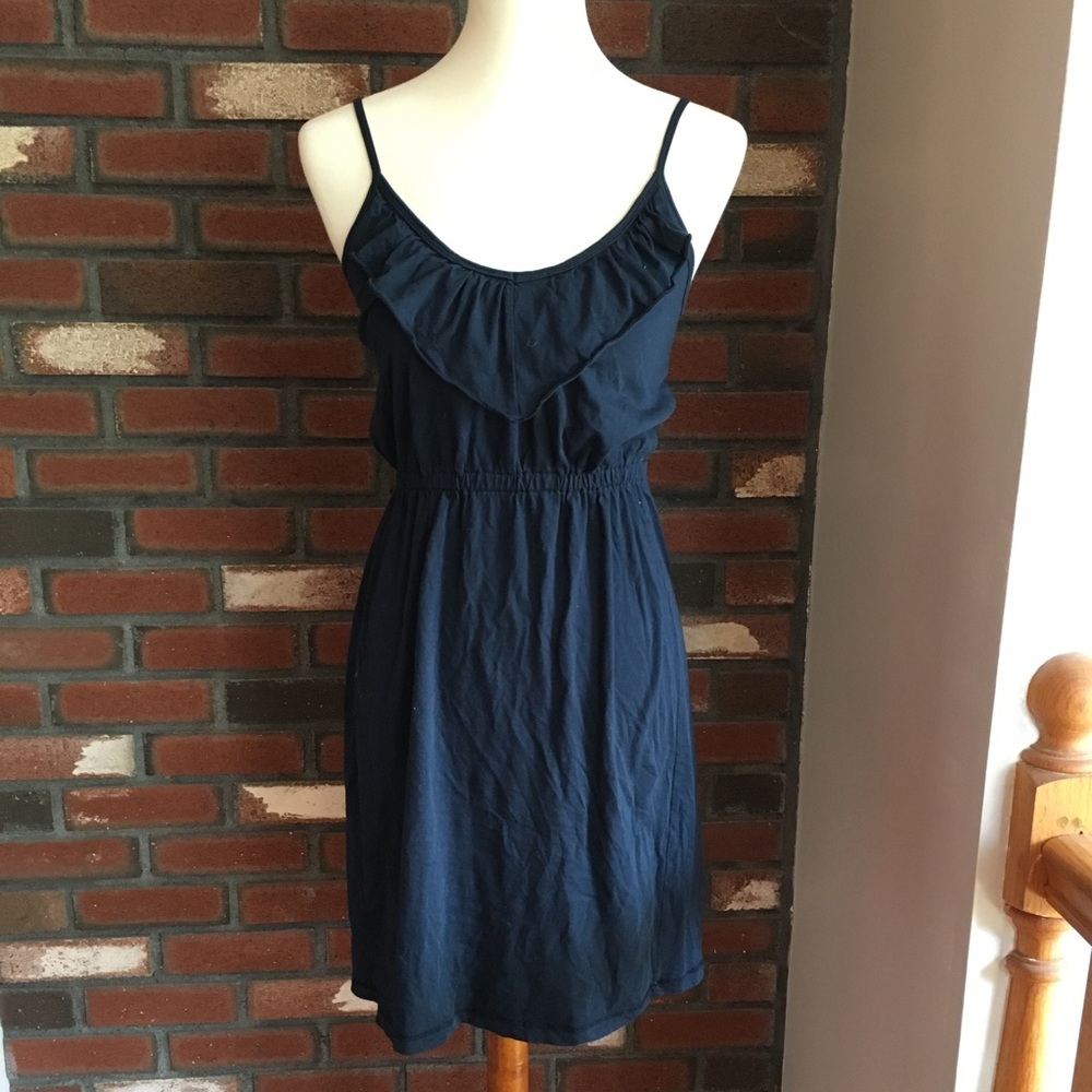 Bobi cotton navy sun dress